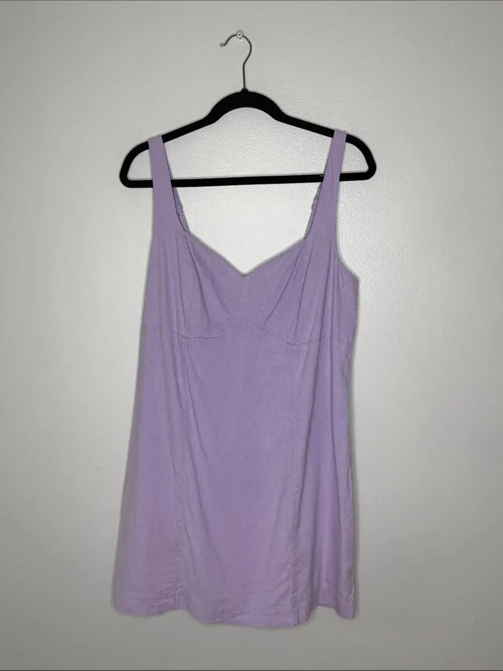 Abercrombie & Fitch Lavender Sweetheart Neckline Linen Dress Size XL